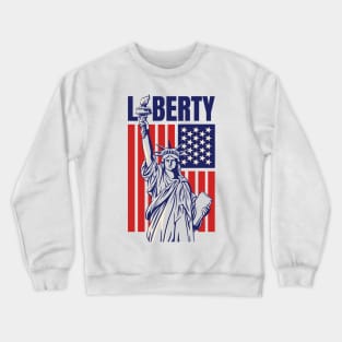 American Liberty Status 4th Of July Crewneck Sweatshirt